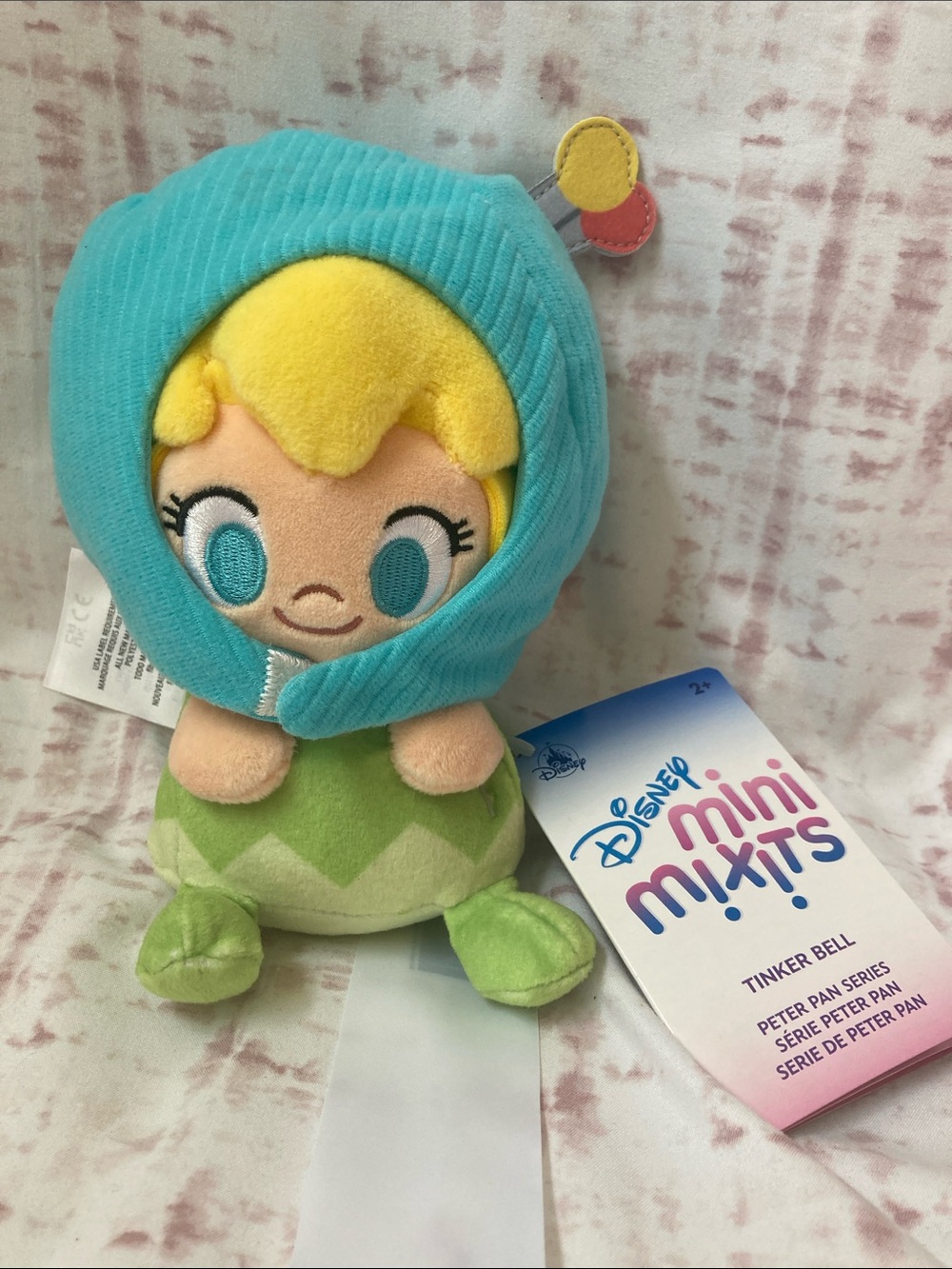 DISNEY MINI MIXITS PLUSH TINKER BELL WITH HAT 7" NEW WITH TAG